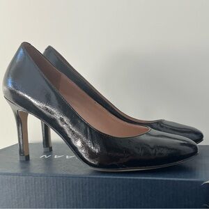 Cole Haan Gabbie Pump 80mm Black Saffiano Leather Patent